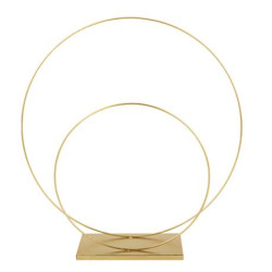 Beauty Home ΜΕΤΑΛΙΚΟΣ ΚΥΚΛΟΣ ΔΙΠΛΟΣ ΧΡΥΣΟΣ  40,5 cm, Ø 38,5 cm  Ø 26 cm