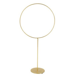 Beauty Home ΜΕΤΑΛΙΚΟΣ ΚΥΚΛΟΣ ΧΡΥΣΟΣ  ΜΕ ΒΑΣΗ 39 x 19 cm