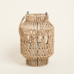 Beauty Home ΦΑΝΑΡΙ ΧΕΙΡΟΠΟΙΗΤΟ ΜΕ ΚΟΡΔΟΝΙ 31 x 19 cm Beauty Home ΦΑΝΑΡΙ ΧΕΙΡΟΠΟΙΗΤΟ ΜΕ ΚΟΡΔΟΝΙ 31 x 19 cm