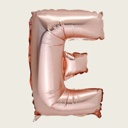 Beauty Home ΜΠΑΛΟΝΙ ΓΡΑΜΜΑ “E”  36cm ΡΟΖ ΧΡΥΣΟ Beauty Home ΜΠΑΛΟΝΙ ΓΡΑΜΜΑ “E”  36cm ΡΟΖ ΧΡΥΣΟ