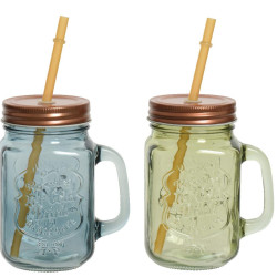 Beauty Home ΠΟΤΗΡΙ ΜΕ ΚΑΛΑΜΑΚΙ 7,8 x 10,5 x 13 cm  Μπλε Beauty Home ΠΟΤΗΡΙ ΜΕ ΚΑΛΑΜΑΚΙ 7,8 x 10,5 x 13 cm  Μπλε