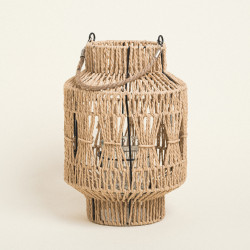 Beauty Home ΦΑΝΑΡΙ ΧΕΙΡΟΠΟΙΗΤΟ ΜΕ ΚΟΡΔΟΝΙ 36 x 24 cm Beauty Home ΦΑΝΑΡΙ ΧΕΙΡΟΠΟΙΗΤΟ ΜΕ ΚΟΡΔΟΝΙ 36 x 24 cm