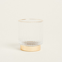 Beauty Home ΚΗΡΟΠΗΓΙΟ ΔΙΑΦΑΝΟ / ΧΡΥΣΟ Ø7×8,2cm Beauty Home ΚΗΡΟΠΗΓΙΟ ΔΙΑΦΑΝΟ / ΧΡΥΣΟ Ø7×8,2cm