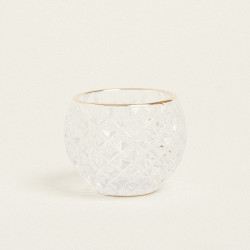 Beauty Home ΚΗΡΟΠΗΓΙΟ ΣΤΡΟΓΓΥΛΟ ΔΙΑΦΑΝΟ ΑΝΑΓΛΥΦΟ ΜΕ ΧΡΥΣΟ ΣΤΟΜΙΟ Ø7,8×6,2cm Beauty Home ΚΗΡΟΠΗΓΙΟ ΣΤΡΟΓΓΥΛΟ ΔΙΑΦΑΝΟ ΑΝΑΓΛΥΦΟ ΜΕ ΧΡΥΣΟ ΣΤΟΜΙΟ Ø7,8×6,2cm