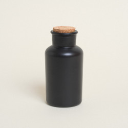 Beauty Home ΜΠΟΥΚΑΛΑΚΙ ΜΑΥΡΟ ΜΑΤ ΜΕ ΦΕΛΛΟ 17 x 8 cm 500 ml Beauty Home ΜΠΟΥΚΑΛΑΚΙ ΜΑΥΡΟ ΜΑΤ ΜΕ ΦΕΛΛΟ 17 x 8 cm 500 ml