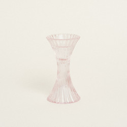 Beauty Home ΚΗΡΟΠΗΓΙΟ ΓΥΑΛΙΝΟ ΑΠΑΛΟ ΡΟΖ  7 x 14 cm