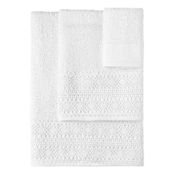 Beauty Home Σετ πετσέτες 3τμχ με δαντέλα Art 3441 (30x50+50x90+70x140) Λευκό Beauty Home Σετ πετσέτες 3τμχ με δαντέλα Art 3441 (30x50+50x90+70x140) Λευκό