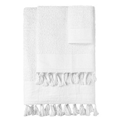 Beauty Home Σετ πετσέτες 3τμχ με φουντάκια Art 3443 (30x50+50x90+70x140) Λευκό Beauty Home Σετ πετσέτες 3τμχ με φουντάκια Art 3443 (30x50+50x90+70x140) Λευκό