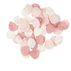 Beauty Home 60 Πέταλα Σατέν Εκρού, Ροζ και Σάπιο Μήλο Ø3,5  CM Beauty Home 60 Πέταλα Σατέν Εκρού, Ροζ και Σάπιο Μήλο Ø3,5  CM