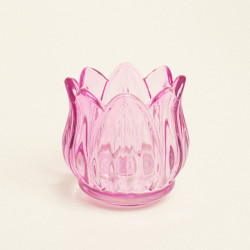 Beauty Home Κηροπήγιο λουλούδι 6,5 x 7,3 cm  Λιλά Beauty Home Κηροπήγιο λουλούδι 6,5 x 7,3 cm  Λιλά