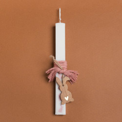 Beauty Home ΛΑΜΠΑΔΑ 33cm ΞΥΛΙΝΟΣ ΛΑΓΟΣ ΣΑΠΙΟ ΜΗΛΟ ΚΟΡΔΟΝΙ ΣΕ ΣΥΣΚΕΥΑΣΙΑ ΔΩΡΟΥ