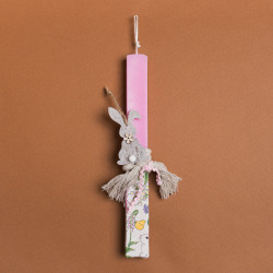 Beauty Home ΛΑΜΠΑΔΑ ΡΟΖ 33cm ΤΣΟΧΙΝΟΣ ΛΑΓΟΣ ΣΕ ΣΥΣΚΕΥΑΣΙΑ ΔΩΡΟΥ