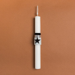 Beauty Home ΛΑΜΠΑΔΑ 25cm ΑΣΤΕΡΙ ΜΕΤΑΛΛΙΚΟ ΑΣΗΜΙ ΣΕ ΣΥΣΚΕΥΑΣΙΑ ΔΩΡΟΥ