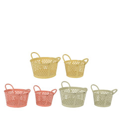 Beauty Home Μεταλλικά Καλάθια με χερούλι 29 x 21 x 16 cm , 24,5 x 16,5 x 15 cm ΣΕΤ 2 ΤΜΧ Beauty Home Μεταλλικά Καλάθια με χερούλι 29 x 21 x 16 cm , 24,5 x 16,5 x 15 cm ΣΕΤ 2 ΤΜΧ