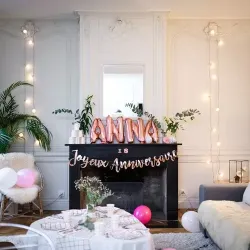 Beauty Home ΜΠΑΛΟΝΙ ΓΡΑΜΜΑ “I” ΡΟΖ ΧΡΥΣΟ 36cm Beauty Home ΜΠΑΛΟΝΙ ΓΡΑΜΜΑ “I” ΡΟΖ ΧΡΥΣΟ 36cm