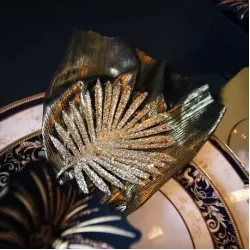 Beauty Home ΦΥΛΛΑ ΠΑΛΜΑ ΜΕ ΓΚΛΙΤΕΡ 6 ΤΜΧ 24CM Beauty Home ΦΥΛΛΑ ΠΑΛΜΑ ΜΕ ΓΚΛΙΤΕΡ 6 ΤΜΧ 24CM