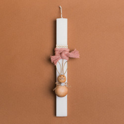 Beauty Home ΛΑΜΠΑΔΑ 33cm ΣΑΠΙΟ ΜΗΛΟ ΚΟΡΔΟΝΙ ΞΥΛΙΝΟΣ ΛΑΓΟΣ ΜΠΑΛΑ ΣΕ ΣΥΣΚΕΥΑΣΙΑ ΔΩΡΟΥ