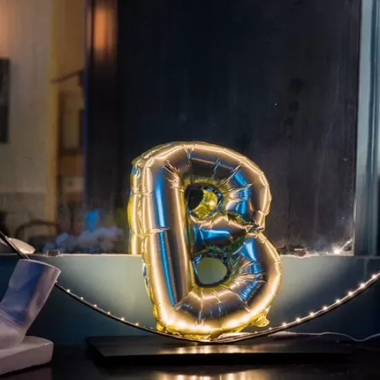 Beauty Home ΜΠΑΛΟΝΙ ΓΡΑΜΜΑ “B” 36cm ΧΡΥΣΟ
