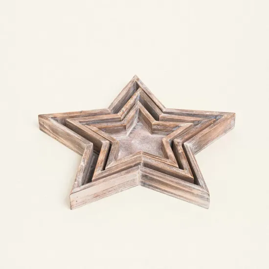 Beauty Home ΞΥΛΙΝΟ ΑΣΤΕΡΙ 14 x 15 x 3 CM
