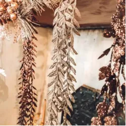 Beauty Home ΦΥΛΛΩΜΑ ΜΕ ΓΚΛΙΤΕΡ 90 CM Beauty Home ΦΥΛΛΩΜΑ ΜΕ ΓΚΛΙΤΕΡ 90 CM