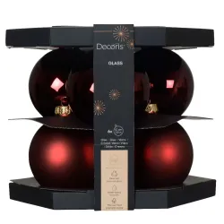 Beauty Home ΓΥΑΛΙΝΕΣ ΜΠΑΛΕΣ ΜΠΟΡΝΤΩ 10 CM ΣΕΤ 6 ΤΜΧ