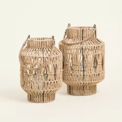 Beauty Home ΦΑΝΑΡΙ ΧΕΙΡΟΠΟΙΗΤΟ ΜΕ ΚΟΡΔΟΝΙ 31 x 19 cm Beauty Home ΦΑΝΑΡΙ ΧΕΙΡΟΠΟΙΗΤΟ ΜΕ ΚΟΡΔΟΝΙ 31 x 19 cm