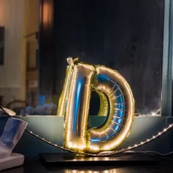 Beauty Home ΜΠΑΛΟΝΙ ΓΡΑΜΜΑ “D” 36cm ΧΡΥΣΟ Beauty Home ΜΠΑΛΟΝΙ ΓΡΑΜΜΑ “D” 36cm ΧΡΥΣΟ