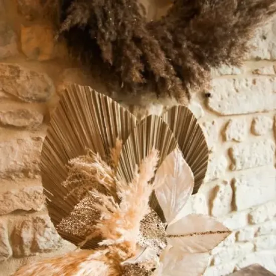 Beauty Home ΦΥΛΛΑ ΠΑΛΜΑ ΣΕΤ 3 ΤΜΧ 60 x 15 cm