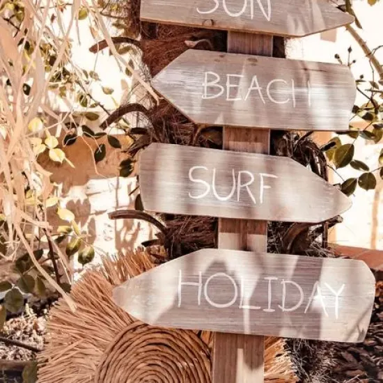 Beauty Home ΞΥΛΙΝΗ ΤΑΜΠΕΛΑ SUMMER VIBES 1.10 M X30 CM