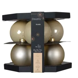 Beauty Home ΓΥΑΛΙΝΕΣ ΜΠΑΛΕΣ ΣΑΜΠΑΝΙ 6 CM ΣΕΤ 12 ΤΜΧ