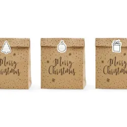 Beauty Home ΣΑΚΟΥΛΑΚΙΑ Merry Christmas, 3 ΤΜΧ  25x11x27cm Beauty Home ΣΑΚΟΥΛΑΚΙΑ Merry Christmas, 3 ΤΜΧ  25x11x27cm