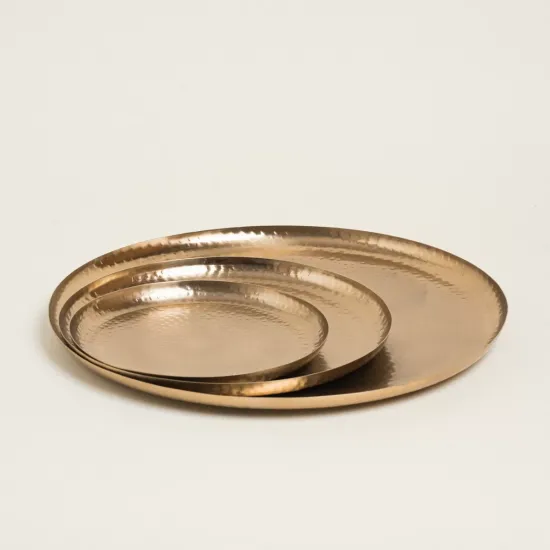 Beauty Home ΔΙΣΚΟΣ ΜΕΤΑΛΛΙΚΟΣ ΧΡΥΣΟΣ 45 cm