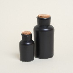 Beauty Home ΜΠΟΥΚΑΛΑΚΙ ΜΑΥΡΟ ΜΑΤ ΜΕ ΦΕΛΛΟ 17 x 8 cm 500 ml Beauty Home ΜΠΟΥΚΑΛΑΚΙ ΜΑΥΡΟ ΜΑΤ ΜΕ ΦΕΛΛΟ 17 x 8 cm 500 ml