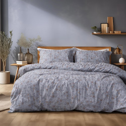 Beauty Home Σετ παπλωματοθήκη υπέρδιπλη Art 12212 Jasmine 100% Βαμβακοσατέν 300tc 230x250 Γκρι Beauty Home Σετ παπλωματοθήκη υπέρδιπλη Art 12212 Jasmine 100% Βαμβακοσατέν 300tc 230x250 Γκρι