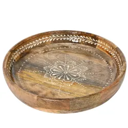 Beauty Home Δίσκος Ξύλο μάνγκο 30 x 5 cm