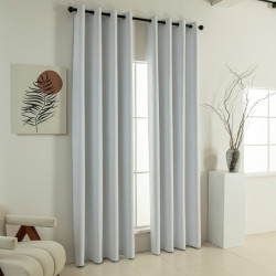 Beauty Home Κουρτίνα Full Blackout σκίασης με 8 κρίκους Soft Art 8391 Ice-Ecru 140x270 Πάγου