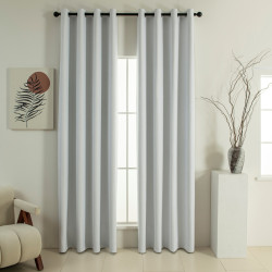 Beauty Home Κουρτίνα Full Blackout σκίασης με 8 κρίκους Soft Art 8391 Ice-Ecru 140x270 Πάγου