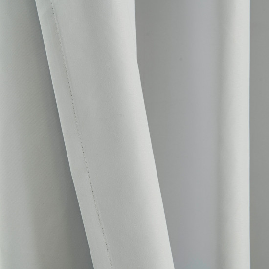 Beauty Home Κουρτίνα Full Blackout σκίασης με 8 κρίκους Soft Art 8391 Ice-Ecru 140x270 Πάγου