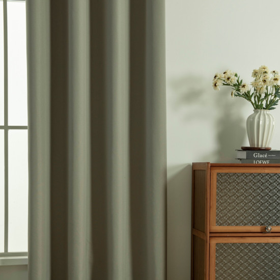 Beauty Home Κουρτίνα Full Blackout σκίασης με 8 κρίκους Soft Art 8391 Light Beige-C3 140x270 Μπεζ