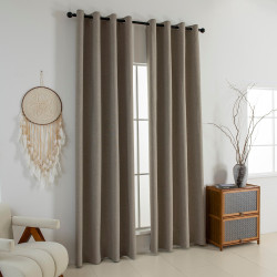 Beauty Home Κουρτίνα Full Blackout σκίασης με 8 κρίκους Elite Art 8392 Beige-Νο5 140x270 Μπεζ