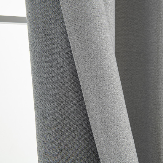 Beauty Home Κουρτίνα Full Blackout σκίασης με 8 κρίκους Elite Art 8392 Light Grey-Νο3 140x270 Ασημί