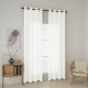 Beauty Home Κουρτίνα γάζα μονόχρωμη με 8 μεταλλικούς κρίκους Fit Art 8447 140x270 Εκρού