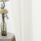 Beauty Home Κουρτίνα γάζα μονόχρωμη με 8 μεταλλικούς κρίκους Fit Art 8447 140x270 Εκρού