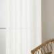 Beauty Home Κουρτίνα γάζα μονόχρωμη με 8 μεταλλικούς κρίκους Fit Art 8447 140x270 Εκρού