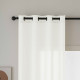 Beauty Home Κουρτίνα γάζα μονόχρωμη με 8 μεταλλικούς κρίκους Fit Art 8447 140x270 Εκρού
