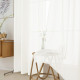 Beauty Home Κουρτίνα γάζα μονόχρωμη με 8 μεταλλικούς κρίκους Fit Art 8447 140x270 Εκρού