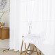 Beauty Home Κουρτίνα γάζα μονόχρωμη με 8 μεταλλικούς κρίκους Fit Art 8447 140x270 Λευκό