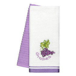 Beauty Home Ποτηρόπανα σετ 2τμχ Grapes Art 8801 40x60 Λιλά