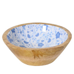 Beauty Home Μπώλ απο Ξυλο Μάνγκο με Λουλούδια 25cm x 10cm Beauty Home Μπώλ απο Ξυλο Μάνγκο με Λουλούδια 25cm x 10cm