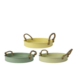 Beauty Home Μεταλλικός Δίσκος με Χερούλια 30cm x 4.5 cm  Λαχανί Beauty Home Μεταλλικός Δίσκος με Χερούλια 30cm x 4.5 cm  Λαχανί